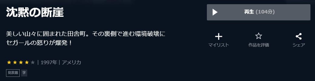 映画『沈黙の断崖』の動画を日本語字幕や吹替でフルで無料視聴できる配信サイトを紹介 