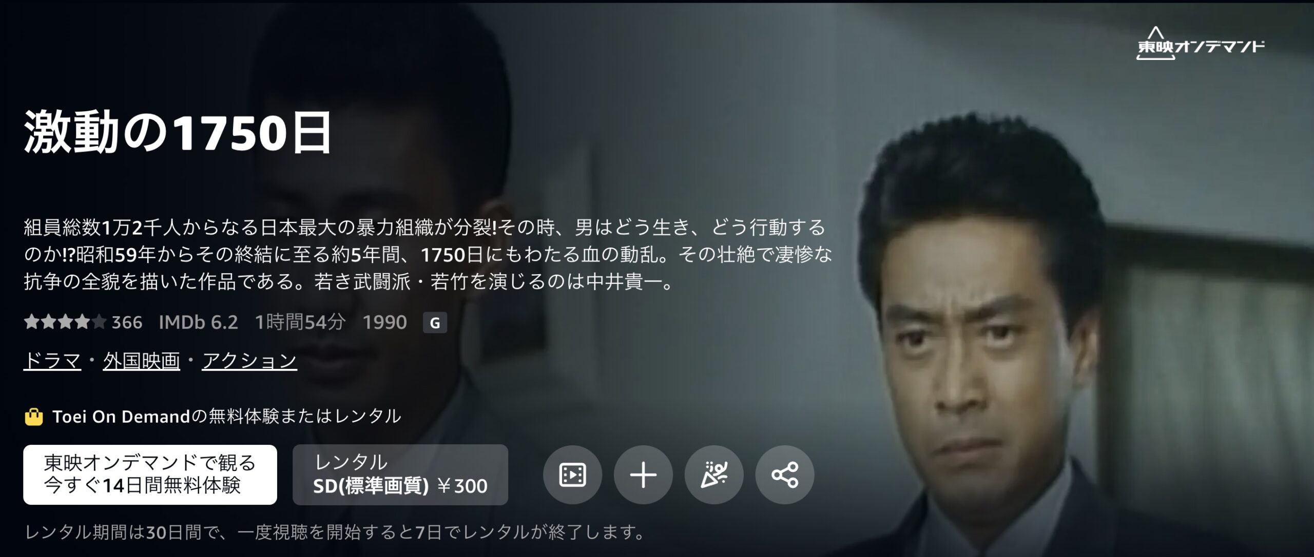 激動の1750日 Amazonプライム 映画視聴方法