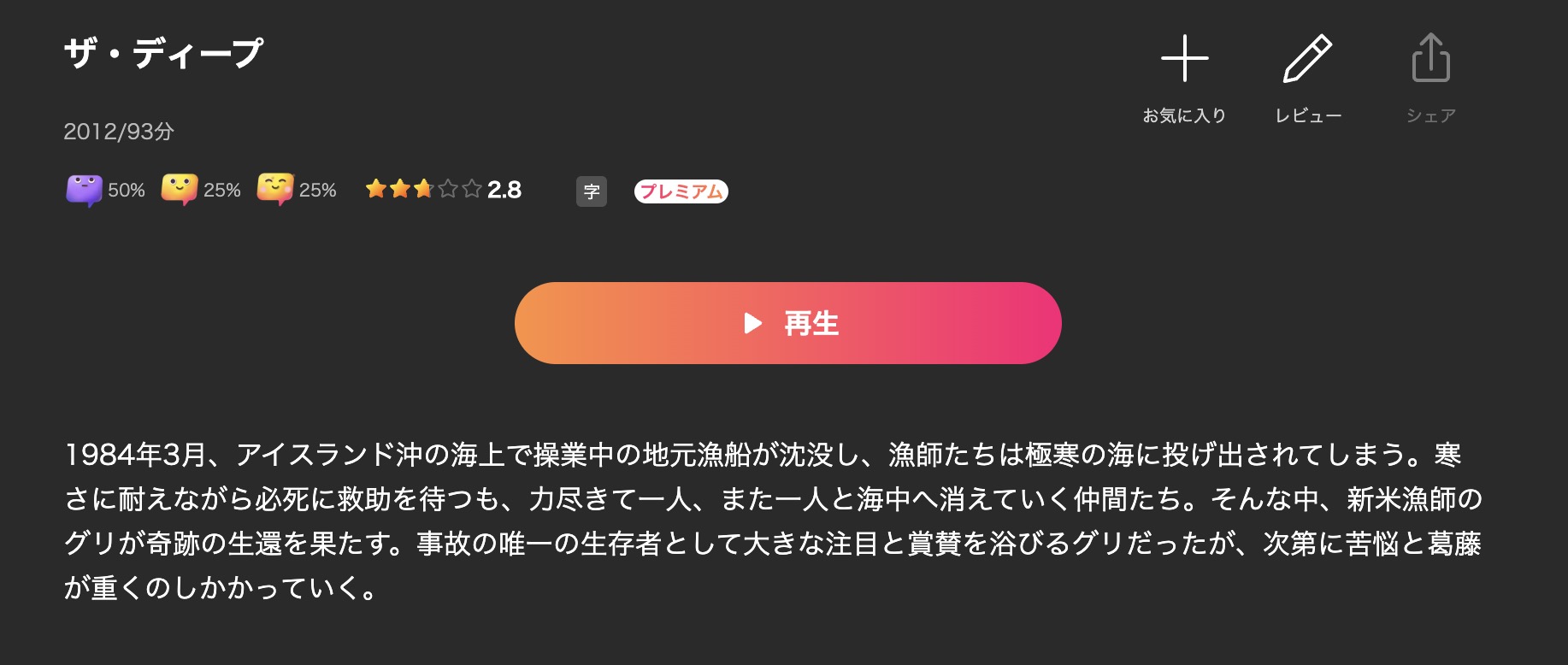 ザ・ディープ Leminoプレミアム 視聴方法